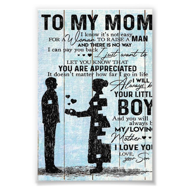 Foto Regalo De Hijo A Mamá, Carta Personalizada A Mi Re (Frente)
