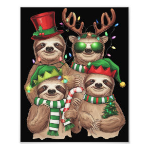 Foto Regalo de Navidad de perezoso Feliz Slothmas Amant