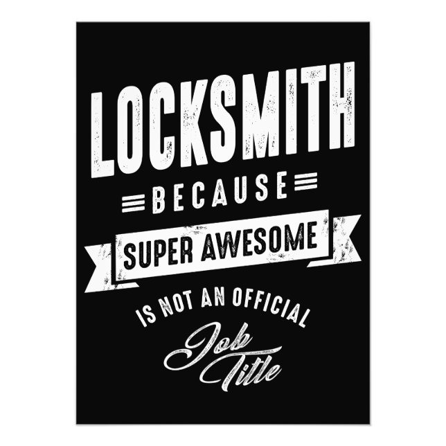 Foto Regalo de títulos de trabajo de locksmith (Frente)