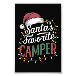 Foto Regalo favorito de camping de Navidad de Santa