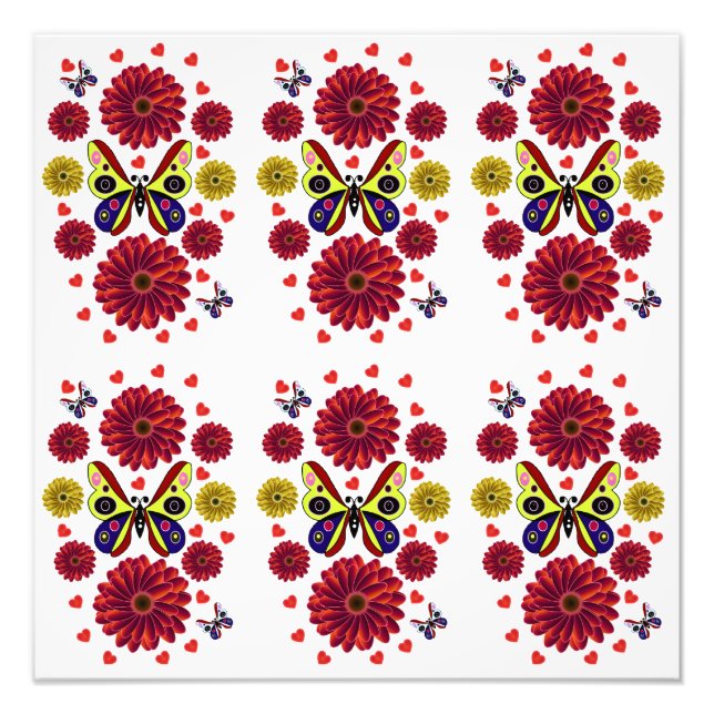 Foto Regalo Floral de Mariposa Primaveral Personalizado (Frente)