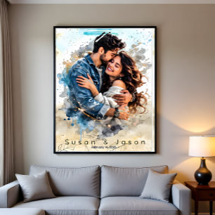 Foto Regalo personalizado de acuarela del Día de San Va