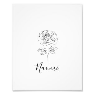 Foto Regalo personalizado de la flor de Rosa de junio p