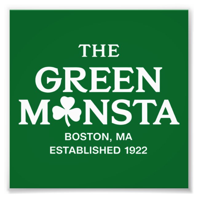 Foto Regalo verde Monsta Boston Green Monstah de béisbo (Frente)