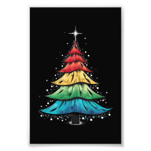 Foto Regalos de árbol de navidad gay con la bandera arc