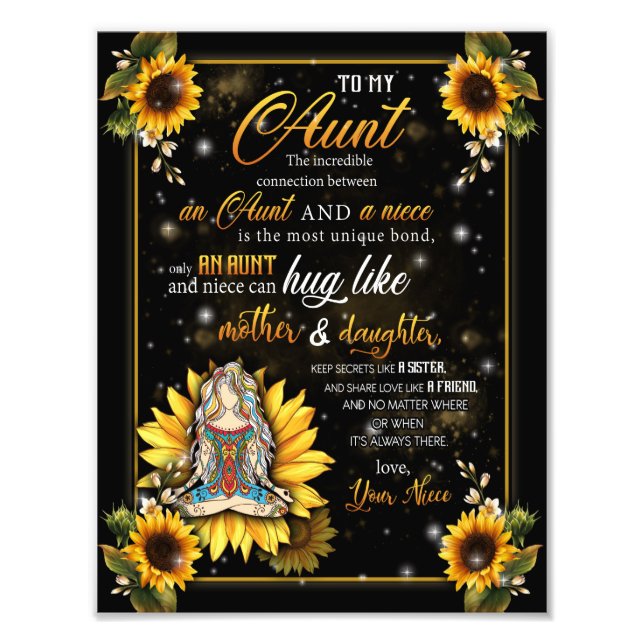 Foto Regalos de tía | Carta A Mi Tía Amor De Niña (Frente)