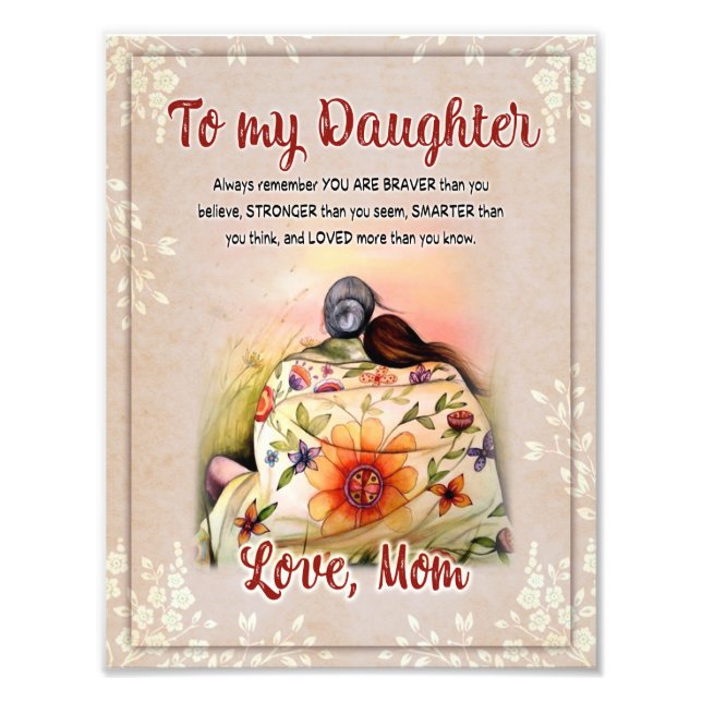 Foto Regalos para la hija | Carta A Mi Hija De Mamá (Frente)