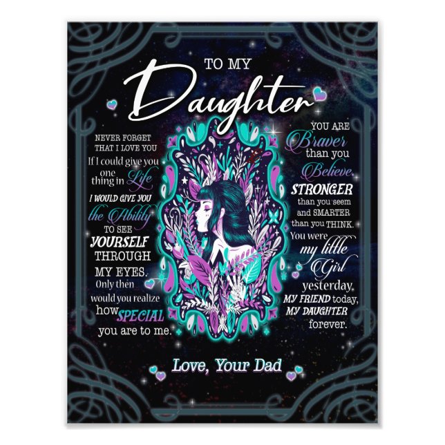 Foto Regalos para la hija | Carta A Mi Hija De Papá (Frente)