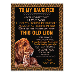 Foto Regalos para la hija Carta A Mi Hija De Papá