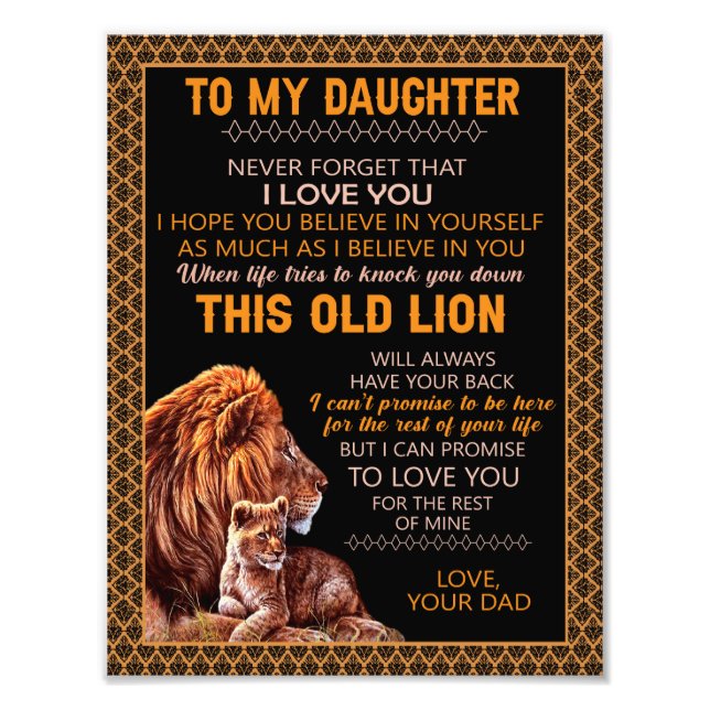 Foto Regalos para la hija | Carta A Mi Hija De Papá (Frente)