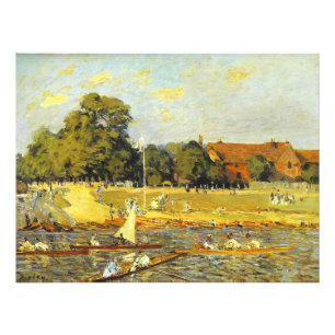 Foto Regata en Hampton Court Alfred Sisley Póster