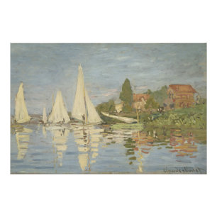 Foto Regatas en Argenteuil, pintura al óleo, Claude Mon
