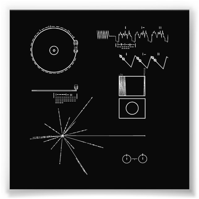 Foto Registro de Oro de la Voyager de la NASA (Frente)