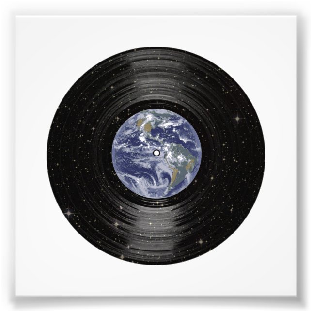 Foto Registro de Vinil LP de la Tierra en el Espacio (Frente)