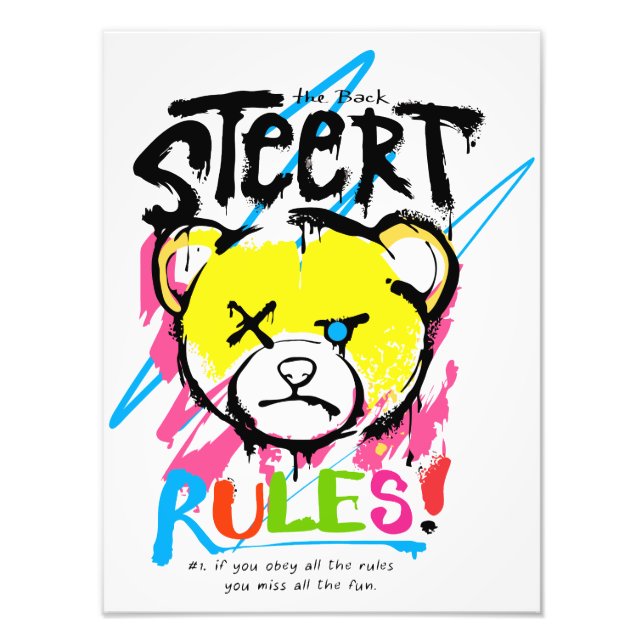 Foto Reglas de la Calle del Oso Teddy Cool (Frente)