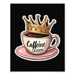 Foto Reina de cafeína - Coronada por café