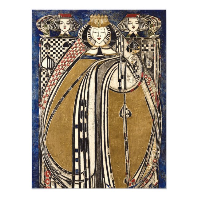 Foto Reina de espadas de Margaret Macdonald Mackintosh (Frente)
