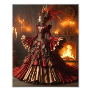 Foto Reina de Fuego Fénix Steampunk Victoriano Industri