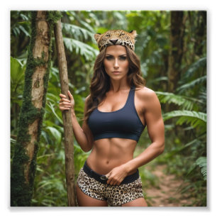 Foto Reina de la jungla FBB golpeando una pata en piel 