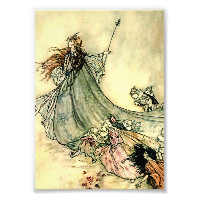 Foto "Reina de las hadas" por Arthur Rackham (Frente)