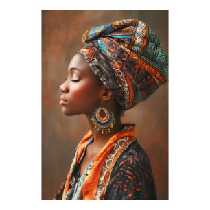 Foto Reina del Boho: Dama africana en tradicional muro