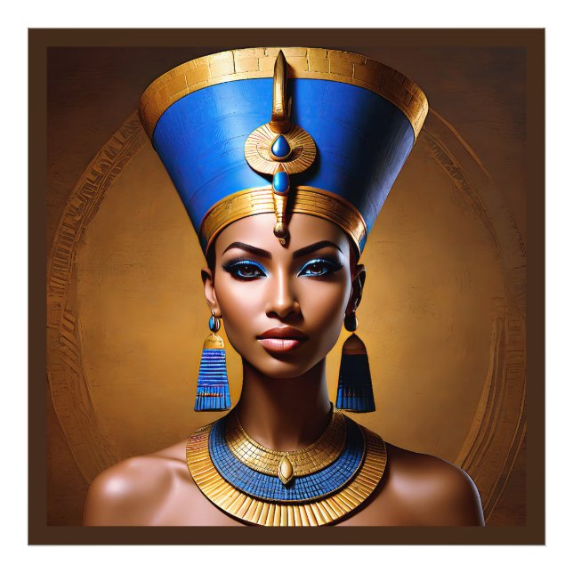 Foto "Reina Nefertiti", bella antigua reina africana (Frente)