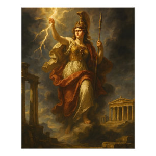 Foto Relámpago de Atenas: Diosa de la sabiduría y el po