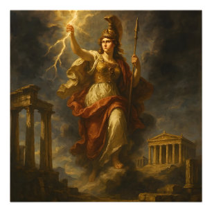 Foto Relámpago de Atenas: Diosa de la sabiduría y el po