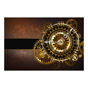 Foto Reloj de vapor con engranajes antiguos
