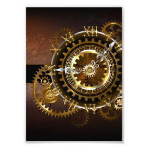 Foto Reloj de vapor con engranajes antiguos
