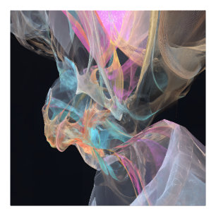 Foto Remolino de energía vibrante rosa turquesa brillan