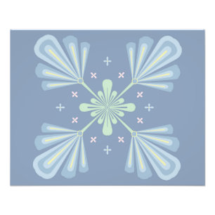 Foto Repetir abstracto floral azul pastel