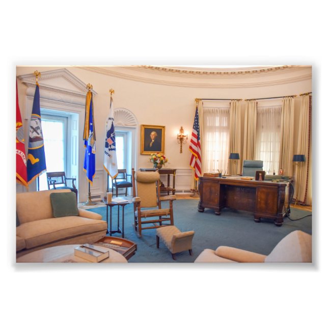 Foto Réplica de la Oficina Oval de Lyndon Baines Johnso (Frente)