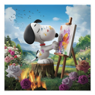 Foto Representación en 3D de una pintura de un artista