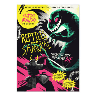 Foto Reptiles and samurai art print