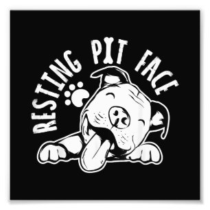 Foto Resting Pit Face Funny Dog Pitbull Meme Clothing
