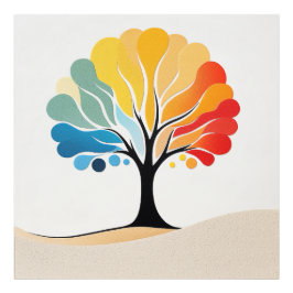 Foto Resumen de diseño de árbol colorido