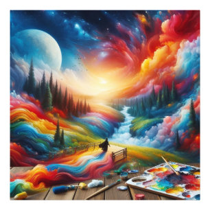 Foto Resumen de Dreamscape: Vibrante impresión de arte 