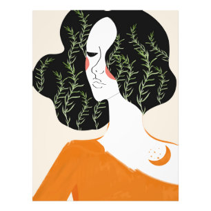 Foto Resumen de la mujer arte mínimo de pared impreso r