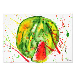 Foto Resumen de la sandía acuática brillante