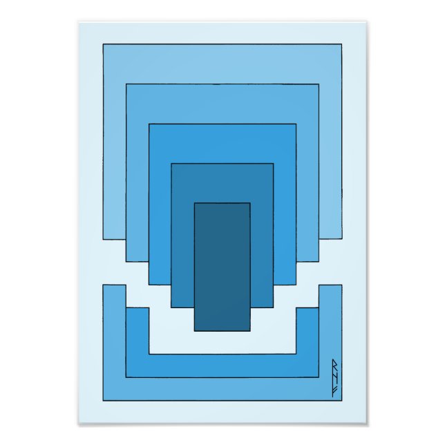 Foto Resumen de Rectángulo en Azul (Frente)