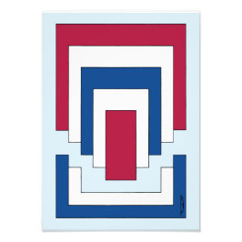 Foto Resumen de Rectángulo en rojo, blanco y azul