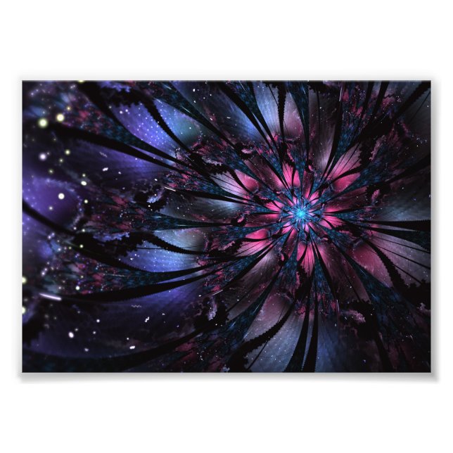 Foto Resumen del diseño de flor fractal. (Frente)