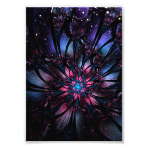 Foto Resumen del diseño de flor fractal.