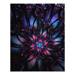 Foto Resumen del diseño de flor fractal.