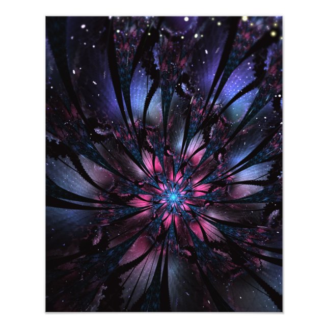 Foto Resumen del diseño de flor fractal. (Frente)