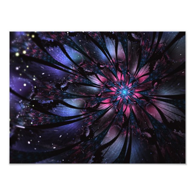 Foto Resumen del diseño de flor fractal. (Frente)