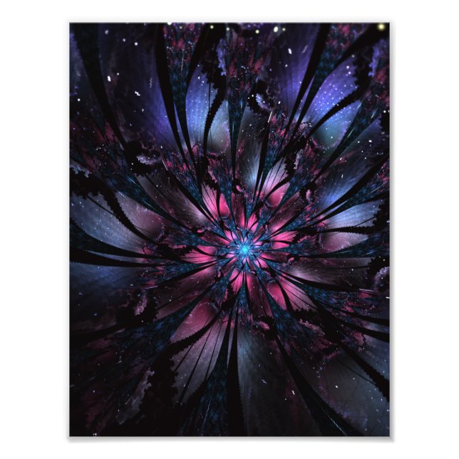 Foto Resumen del diseño de flor fractal. (Frente)