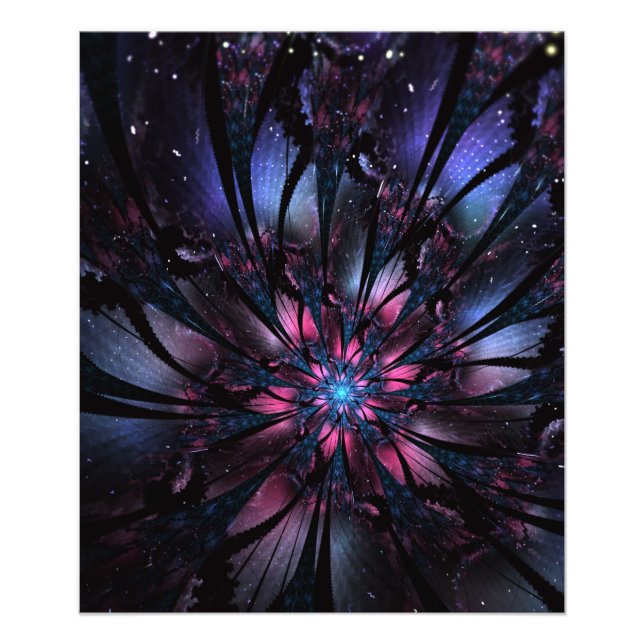 Foto Resumen del diseño de flor fractal. (Frente)