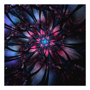 Foto Resumen del diseño de flor fractal.